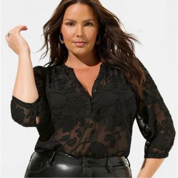 TORRID HARPER CHIFFON TOP 3X - Picture 1 of 5